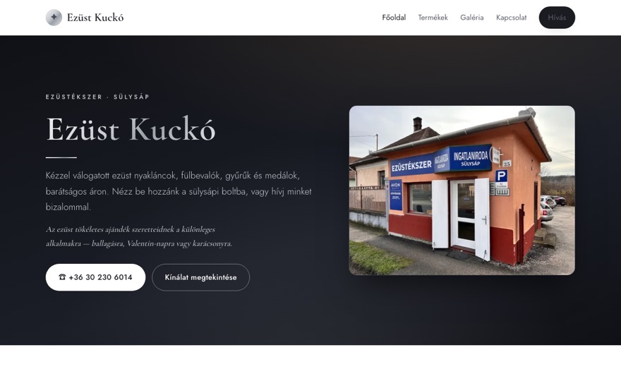 Ezüst Kuckó — Ezüstékszer bolt