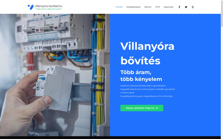 Villanyóra bővítés — Villanyszerelés